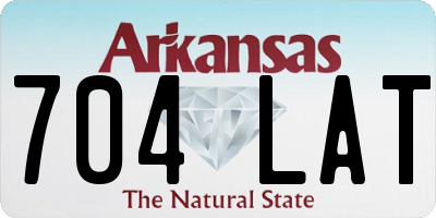 AR license plate 704LAT