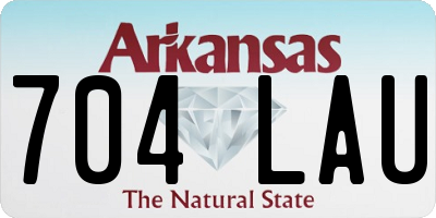 AR license plate 704LAU