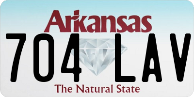AR license plate 704LAV