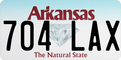 AR license plate 704LAX