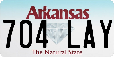 AR license plate 704LAY