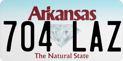 AR license plate 704LAZ