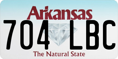 AR license plate 704LBC