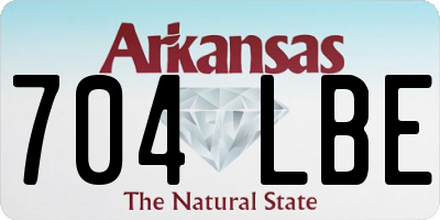 AR license plate 704LBE