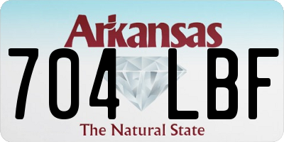 AR license plate 704LBF