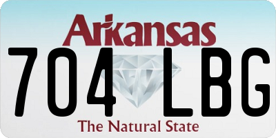 AR license plate 704LBG