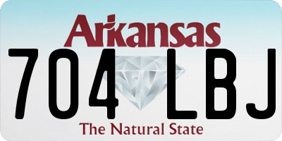 AR license plate 704LBJ