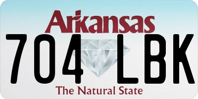 AR license plate 704LBK