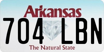 AR license plate 704LBN