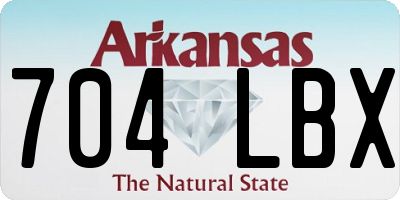 AR license plate 704LBX