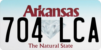 AR license plate 704LCA