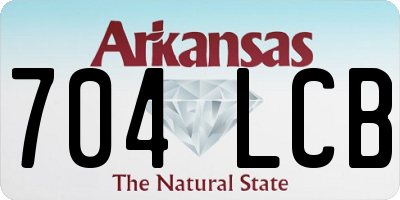 AR license plate 704LCB