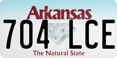 AR license plate 704LCE