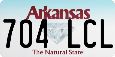 AR license plate 704LCL