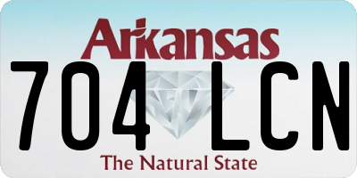 AR license plate 704LCN