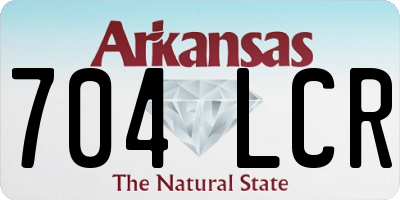 AR license plate 704LCR