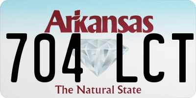 AR license plate 704LCT