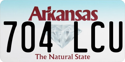 AR license plate 704LCU