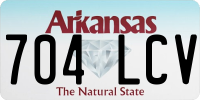AR license plate 704LCV
