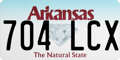 AR license plate 704LCX