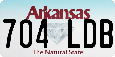 AR license plate 704LDB