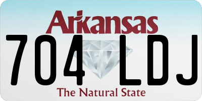 AR license plate 704LDJ