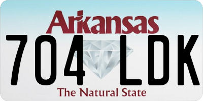 AR license plate 704LDK