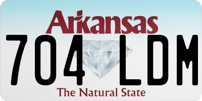 AR license plate 704LDM
