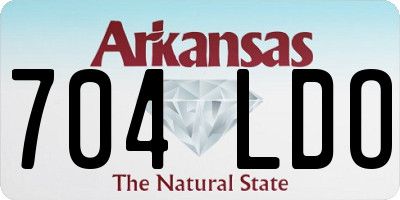 AR license plate 704LDO