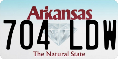 AR license plate 704LDW