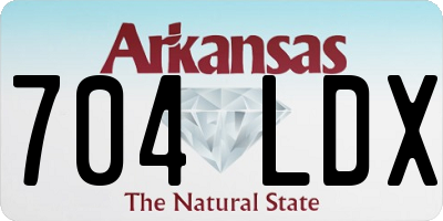 AR license plate 704LDX