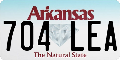 AR license plate 704LEA