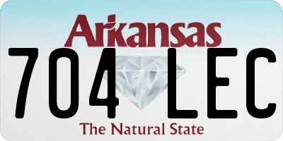 AR license plate 704LEC