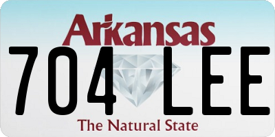 AR license plate 704LEE