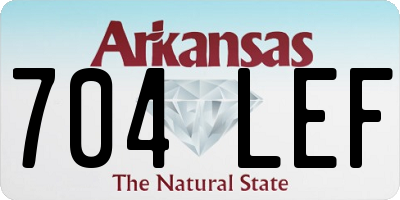 AR license plate 704LEF
