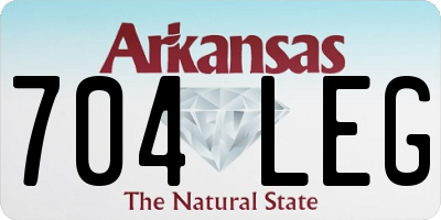 AR license plate 704LEG