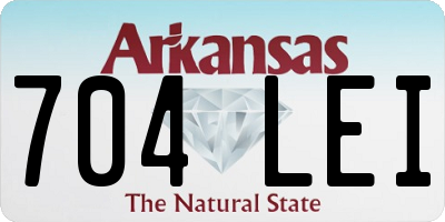AR license plate 704LEI