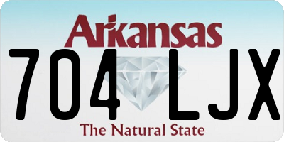 AR license plate 704LJX