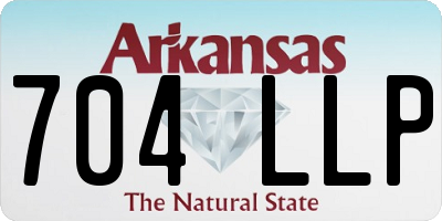 AR license plate 704LLP