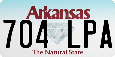 AR license plate 704LPA