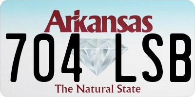 AR license plate 704LSB