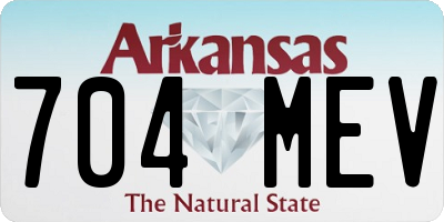 AR license plate 704MEV