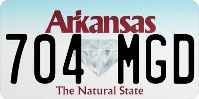 AR license plate 704MGD