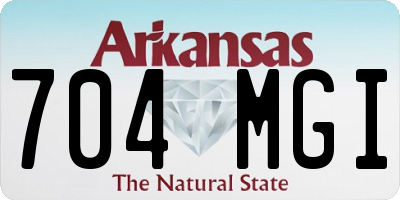 AR license plate 704MGI