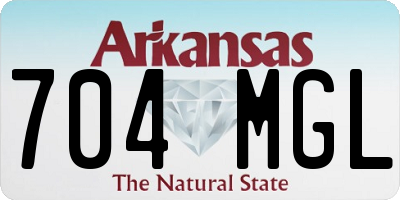 AR license plate 704MGL