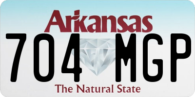 AR license plate 704MGP