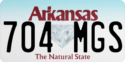 AR license plate 704MGS