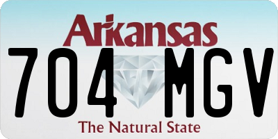 AR license plate 704MGV