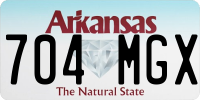 AR license plate 704MGX