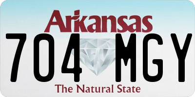 AR license plate 704MGY